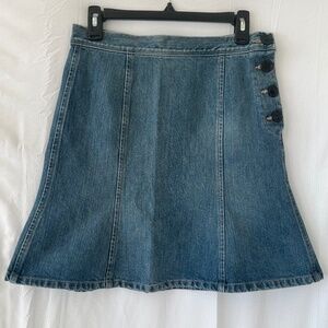 Marc Jacobs Fit n Flare Denim Skirt 100% Cotton Sz 2 Preppy